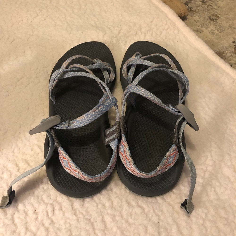 Womens CHACO ZX2 Classic Lt Blue/ Gray Strappy Waterproof Sport Sandal Size 10 - Picture 10 of 11